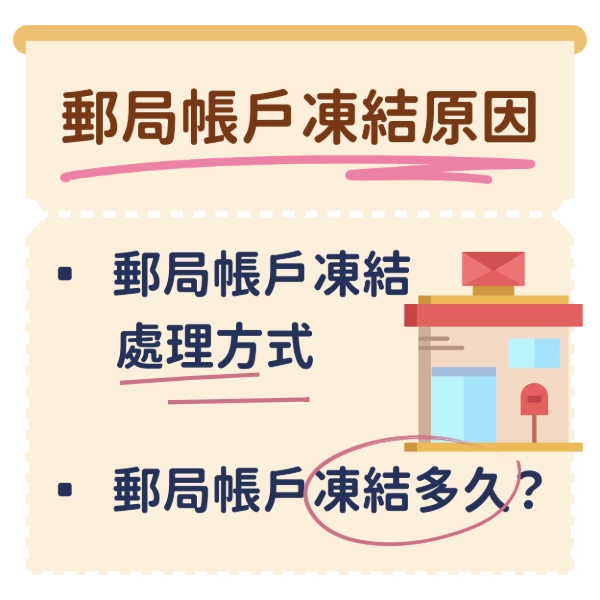 所以郵局帳戶太久沒有金錢流動就帳戶凍結嗎？一次了解郵局帳戶凍結原因